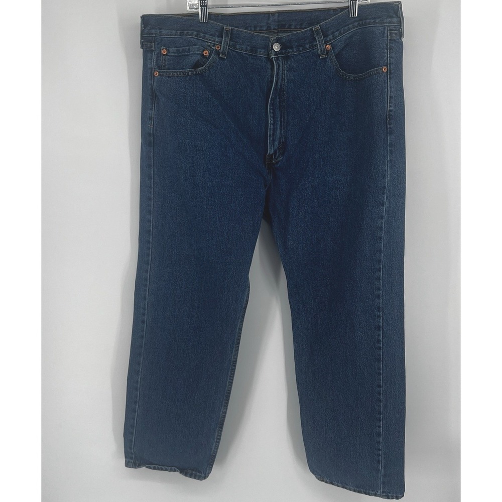 Levi's Jeans Men's 505 44x30 (Fits 42x30) Blue Denim Pants Red Tab Straight Leg
